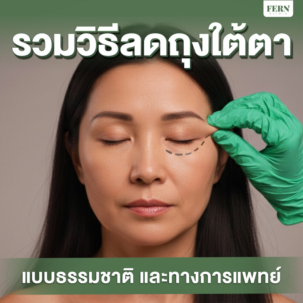 รวมวิธีลดถุงใต้ตาแบบธรรมชาติและทางการแพทย์